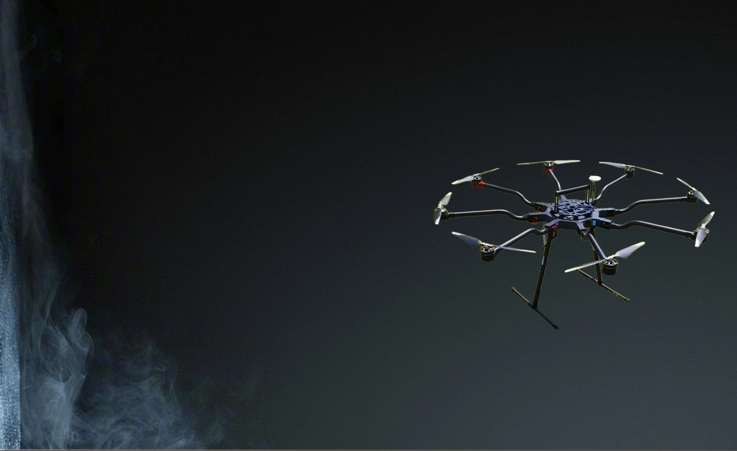 XJ-8A octocopter shown against a dark background.